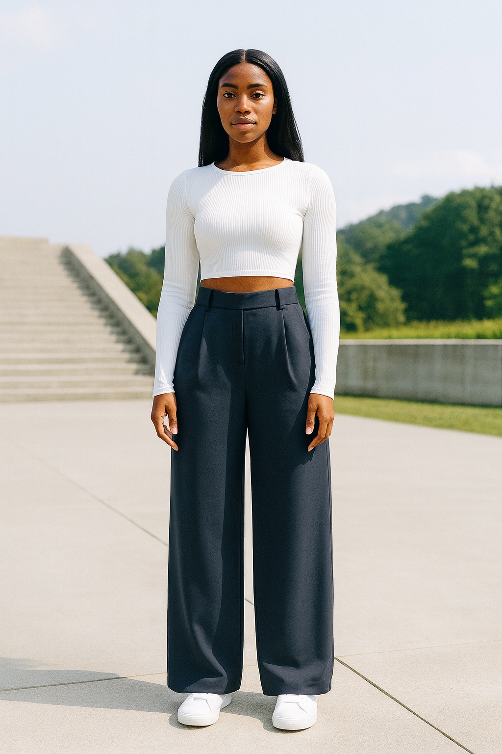 Outdoor Sports Casual Pocket Pants Suit Long Trousers Loose Slim Straight Leg Pants Women'S Fashion plus Size Trousers
