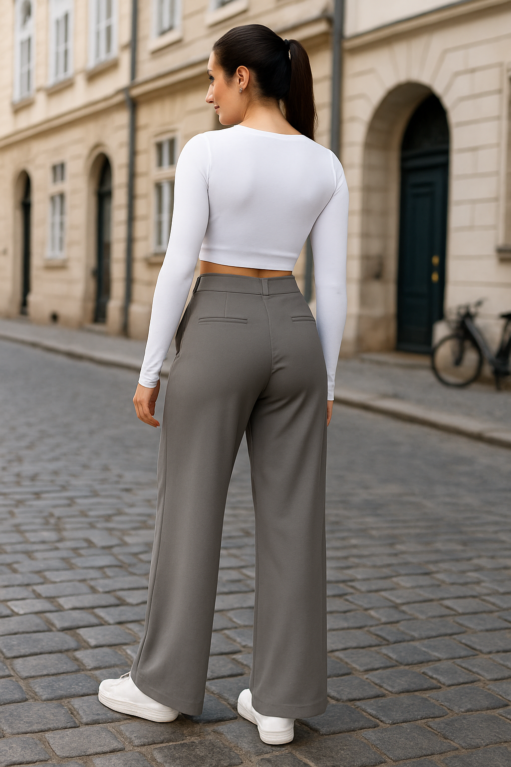 Outdoor Sports Casual Pocket Pants Suit Long Trousers Loose Slim Straight Leg Pants Women'S Fashion plus Size Trousers